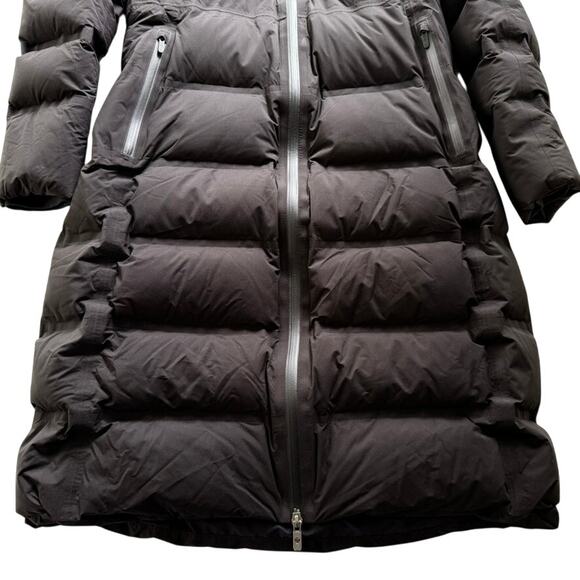 Lululemon Sleet Street Long Jacket Black Size 6 600-Fill Puffer Coat Winter Ski - Picture 6 of 10